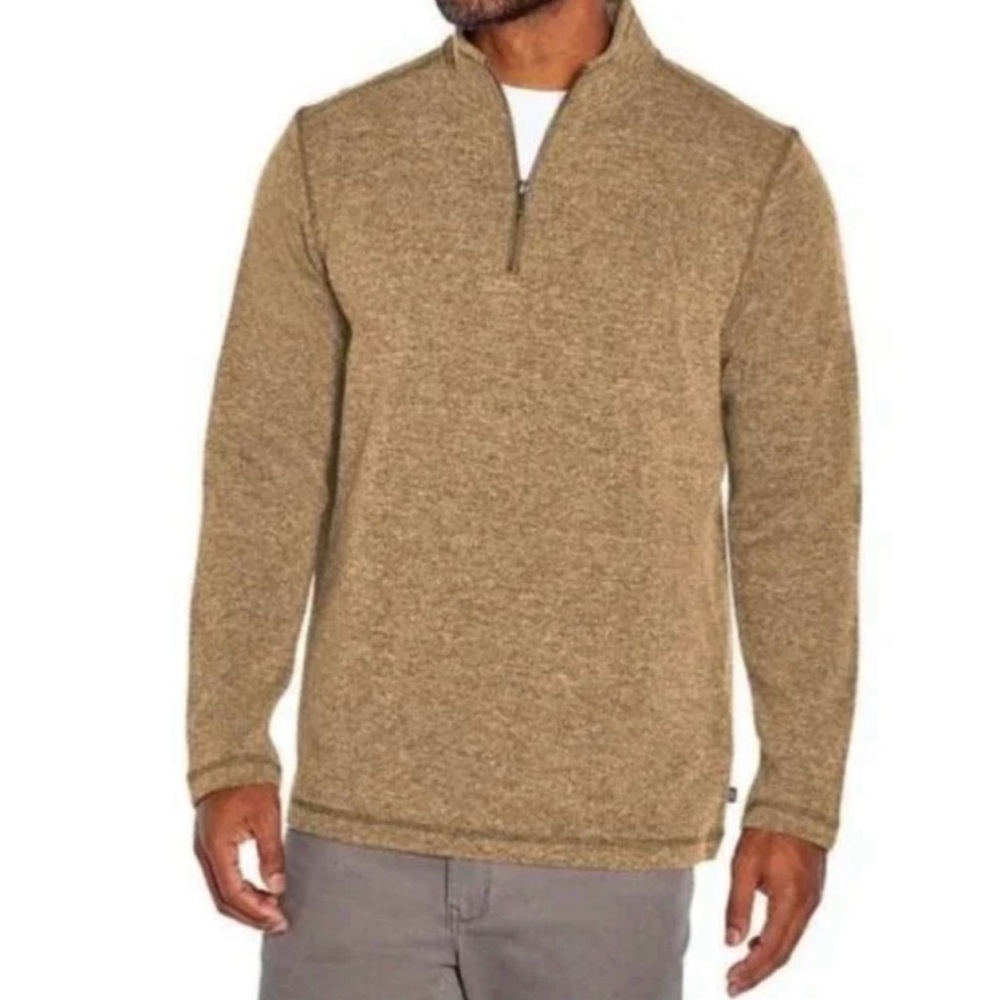 GAP Heavyweight Quarter-Zip Brown Pullover - Size Medium